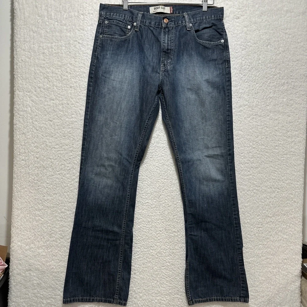 Levi's 527 Bootcut Jeans Blue Denim Western Cowboy 100% Cotton Men's Size 36‎